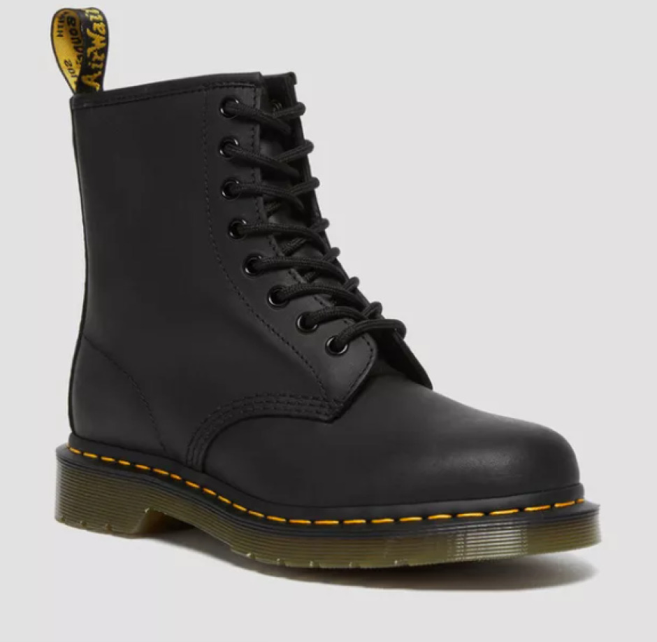 DR MARTENS # 1460 NOIR GREASY - 6291 - DR MARTENS