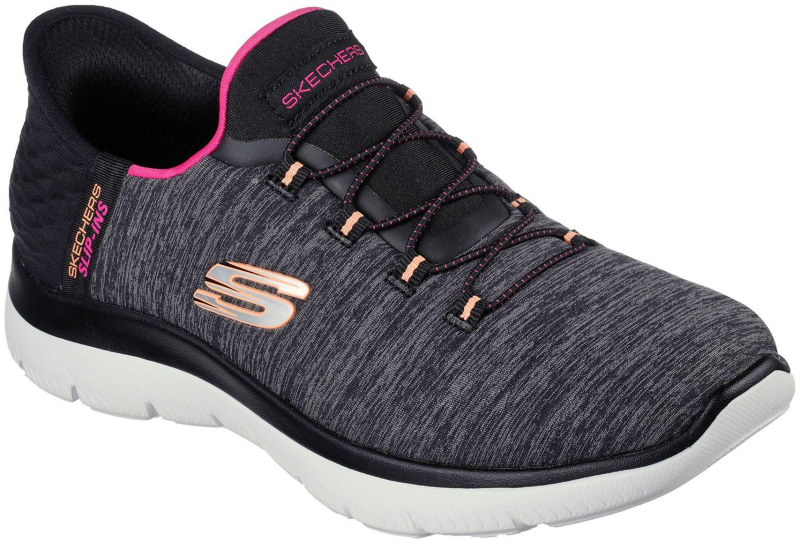 SKECHERS# SUMMITS NOIR/MULTI SLIP IN - 6171 - SKECHERS