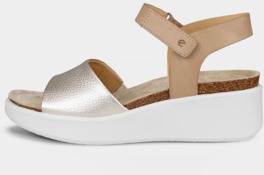 ECCO # FLOWT WEDGE CORK STRAP OR/BEIGE - 2019 - ECCO