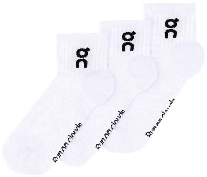 ON RUNNING # BAS LOGO MID 3 PAIRES BLANC - - ON
