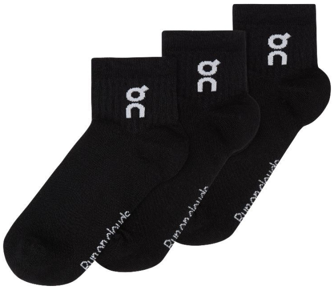 ON RUNNING # BAS LOGO MID 3 PAIRES NOIR - - ON