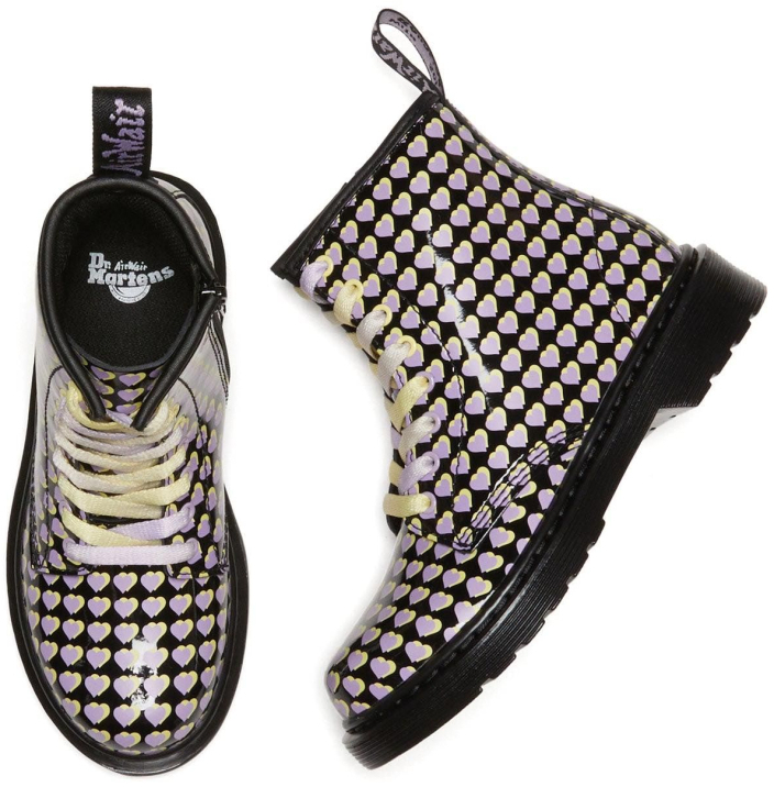 DR MARTENS # 1460 J NOIR COEUR - 3729 - DR MARTENS