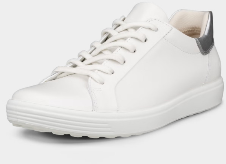 ECCO #SOFT 7 EASY SLIP LACE BLANC/ARGENT - 6439 - ECCO