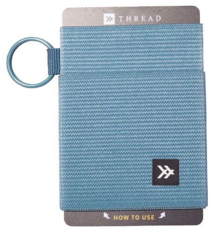 THREAD # ELASTIC WALLET SURF BLUE - - THREAD WALLETS LLC