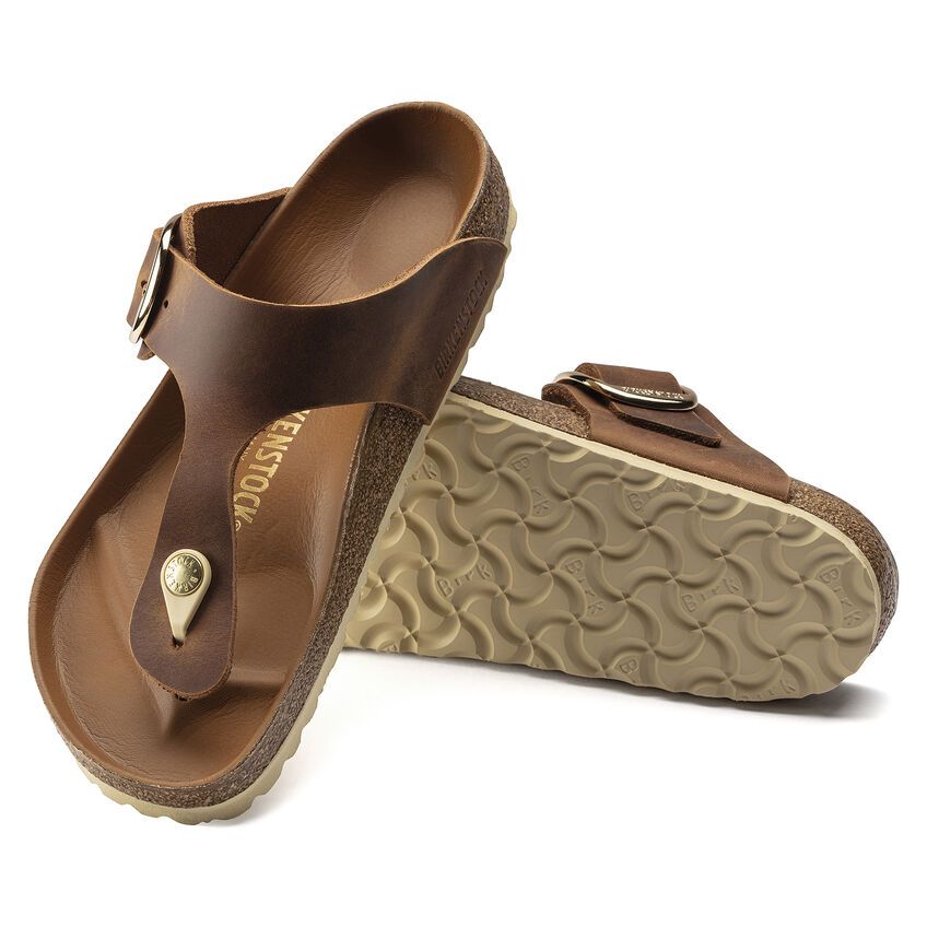 BIRKENSTOCK # GIZEH BIG BUCKLE COGNAC