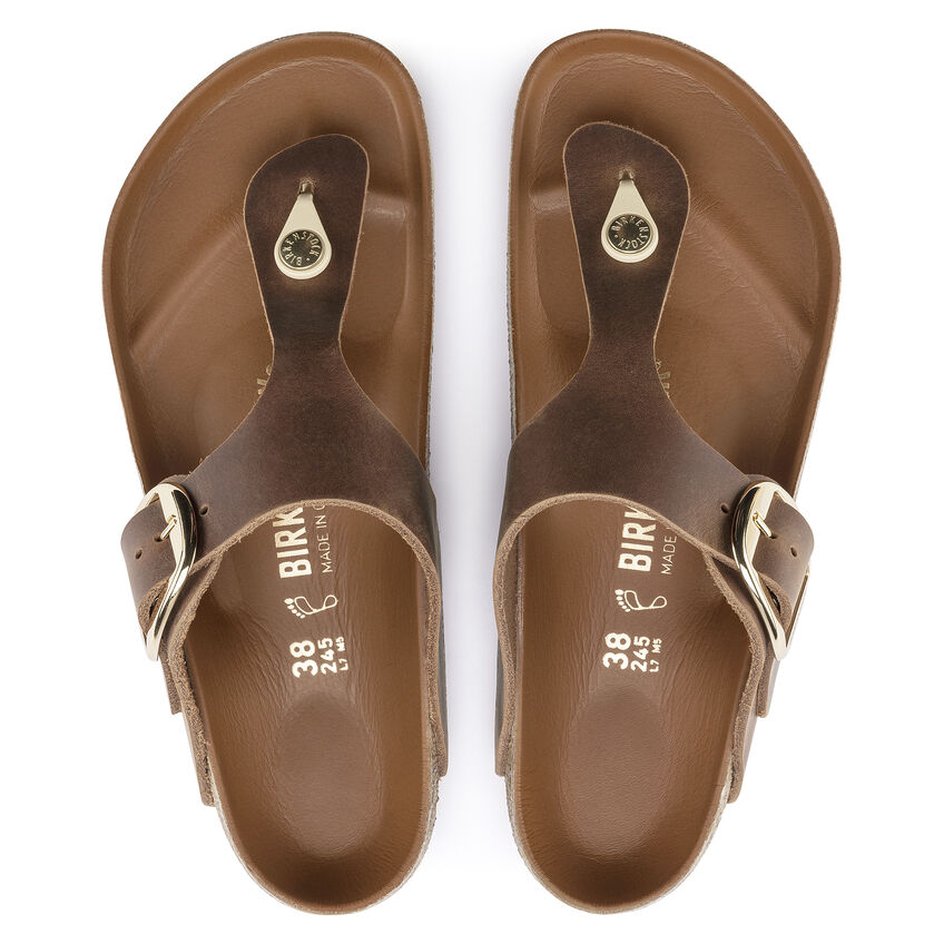 BIRKENSTOCK # GIZEH BIG BUCKLE COGNAC