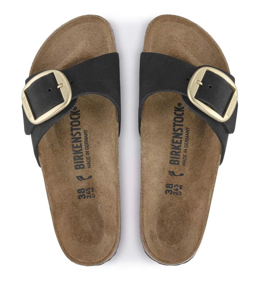 BIRKENSTOCK #MADRID GOLD BIG BUCKLE NOIR