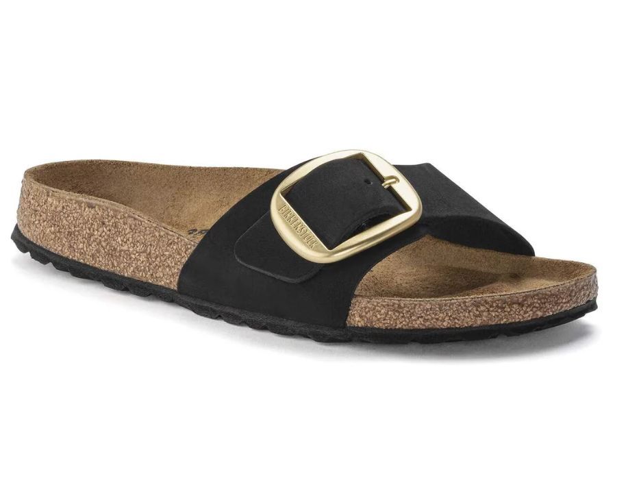 BIRKENSTOCK #MADRID GOLD BIG BUCKLE NOIR