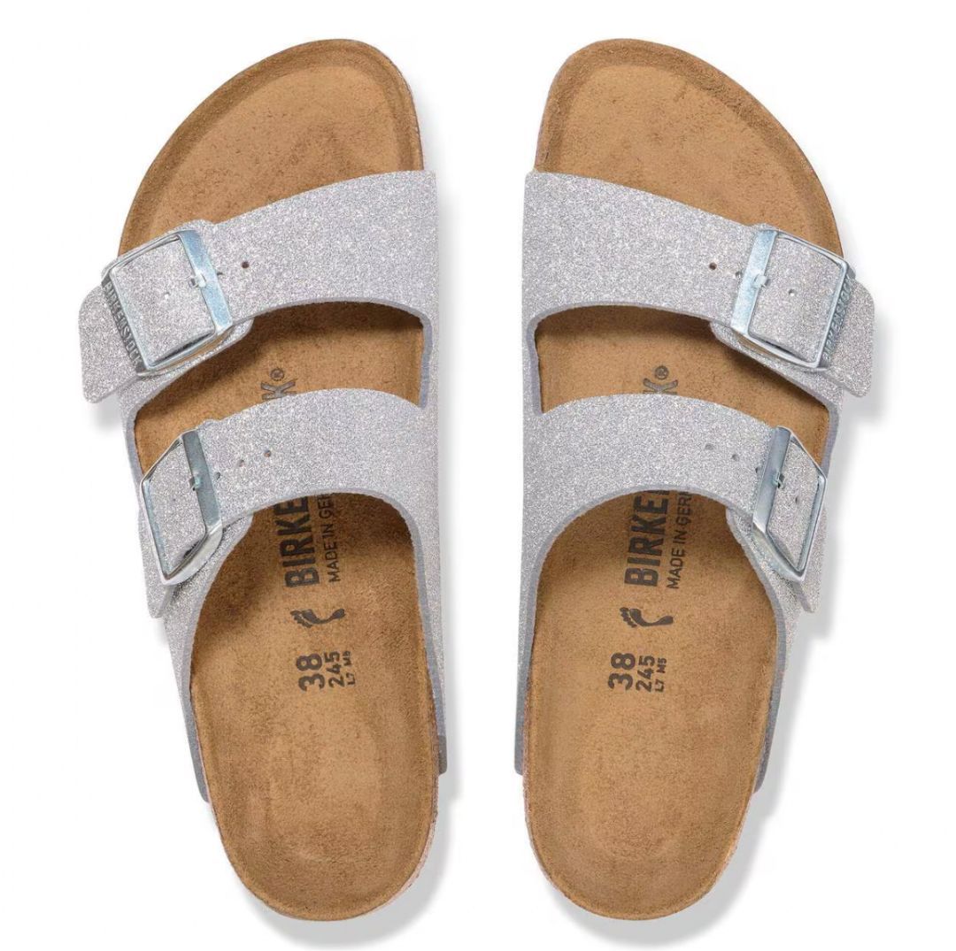BIRKENSTOCK #ARIZONA SHINY GLITTER ARGEN