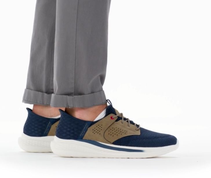 SKECHERS # CASTER SLADE NAVY/TAN