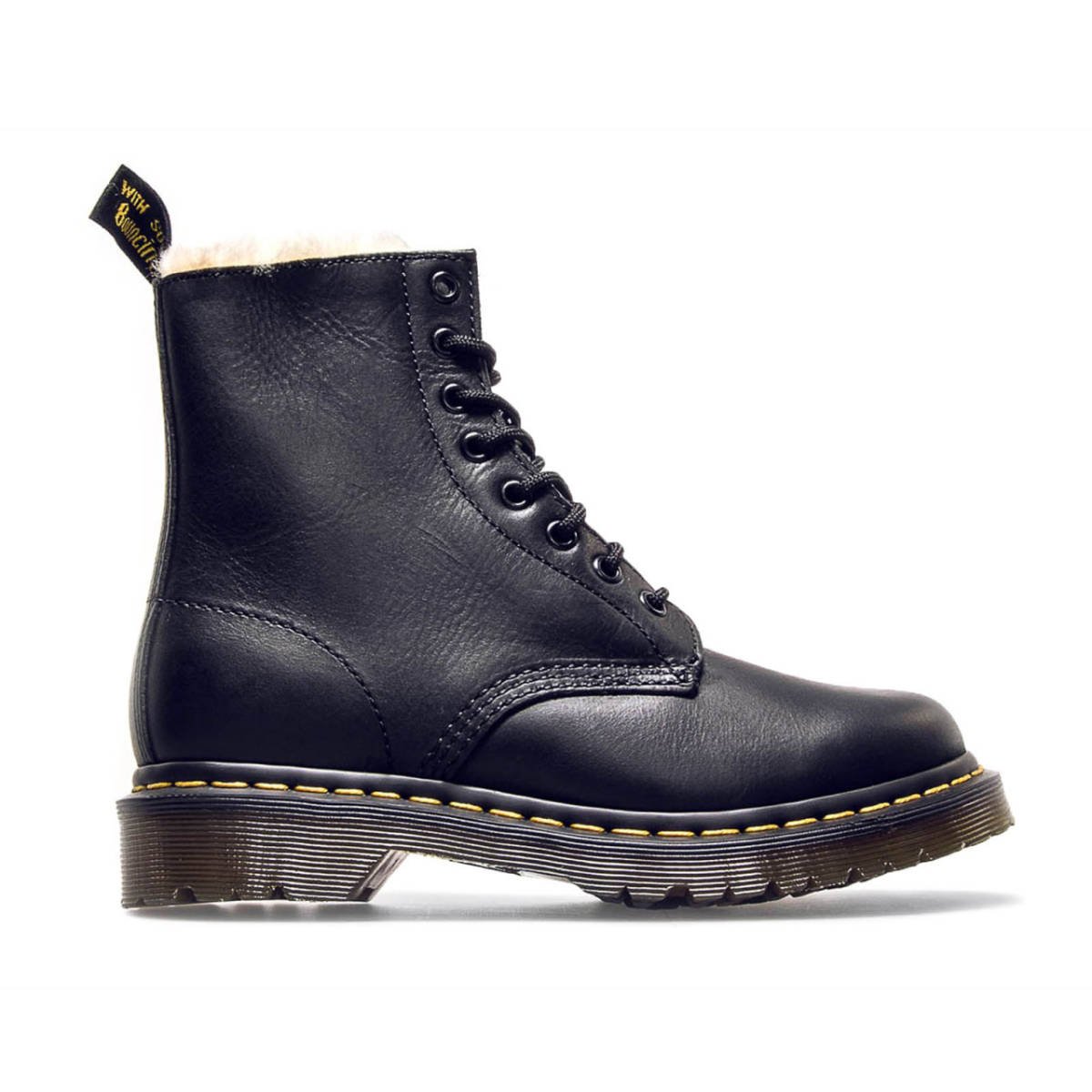 DR MARTENS # 1460 SERANA NOIR DOUBLÉ