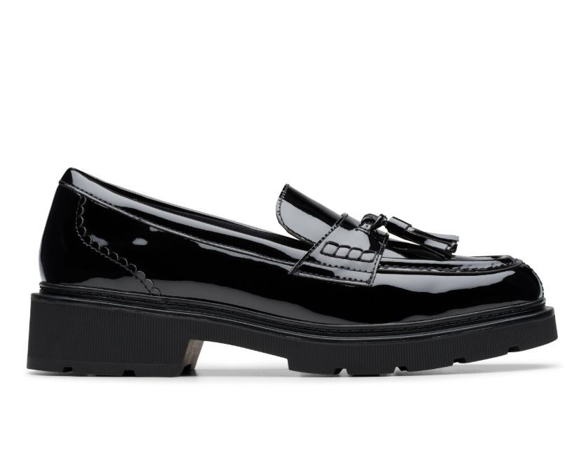 CLARKS # LAURYL TASSEL NOIR VERNIS