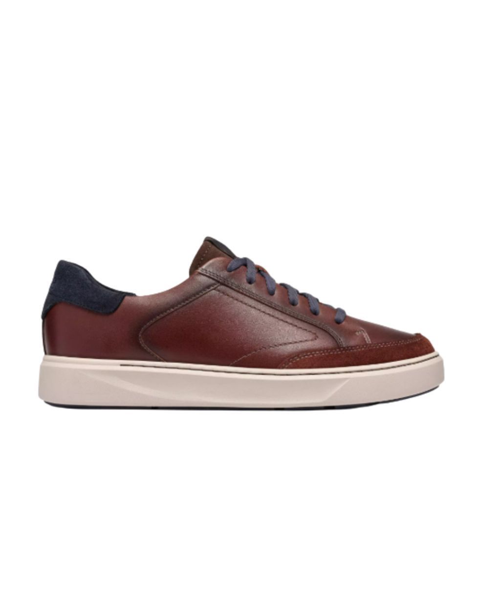 CLARKS #CODE C TIE FOCUS MOHAGANY COGNAC