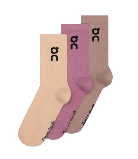ON # LOGO SOCK HIGH 3P UNISEX SHERBET