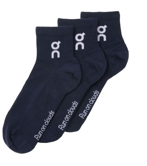 ON # LOGO SOCK MID 3P UNISEX NAVY