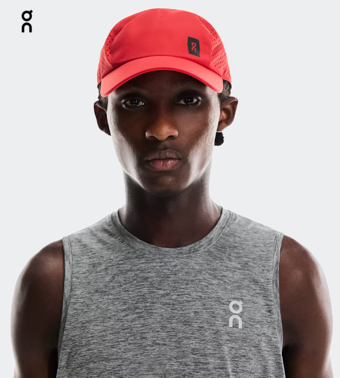 ON RUNNING # CASQUETTE LEGERE ROUGE