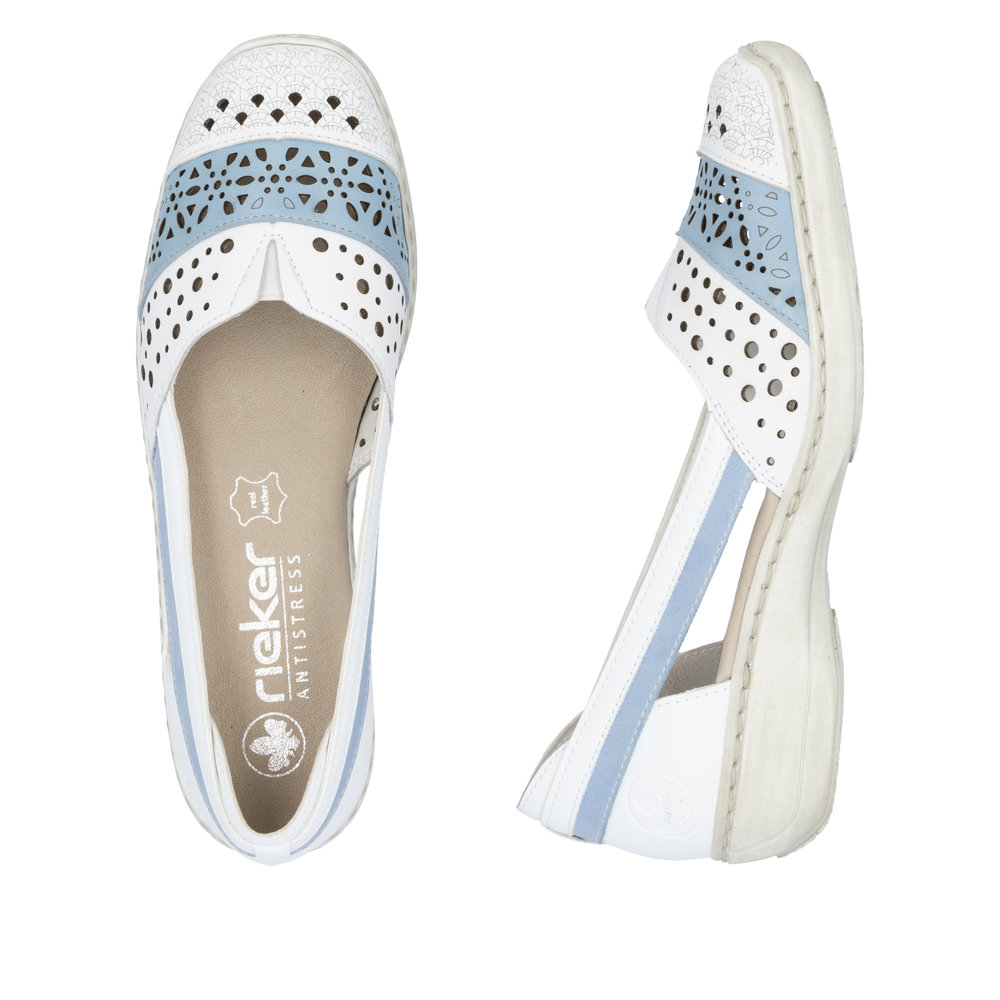 RIEKER # 41358-80 BLANC/BLEU