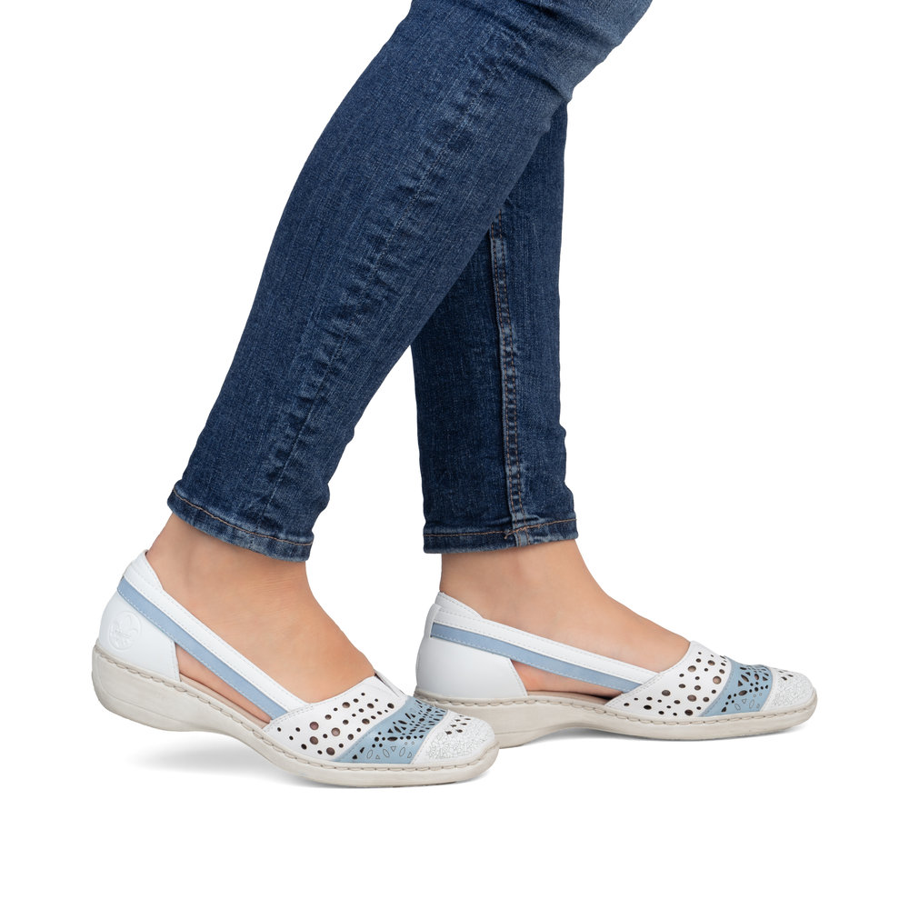 RIEKER # 41358-80 BLANC/BLEU