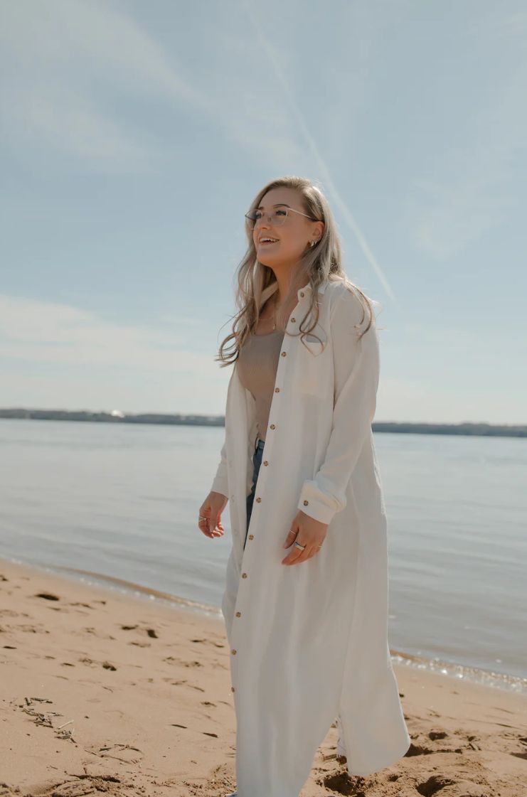 LOUVE # CHEMISE MAXI MILAN BLANC