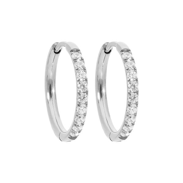 QUDO # ETERNITY 18MM BOUCLES D'OREILLES