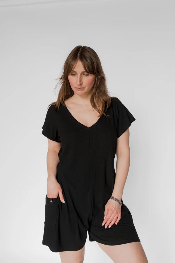 LOUVE # ROMPER RIB NOIR
