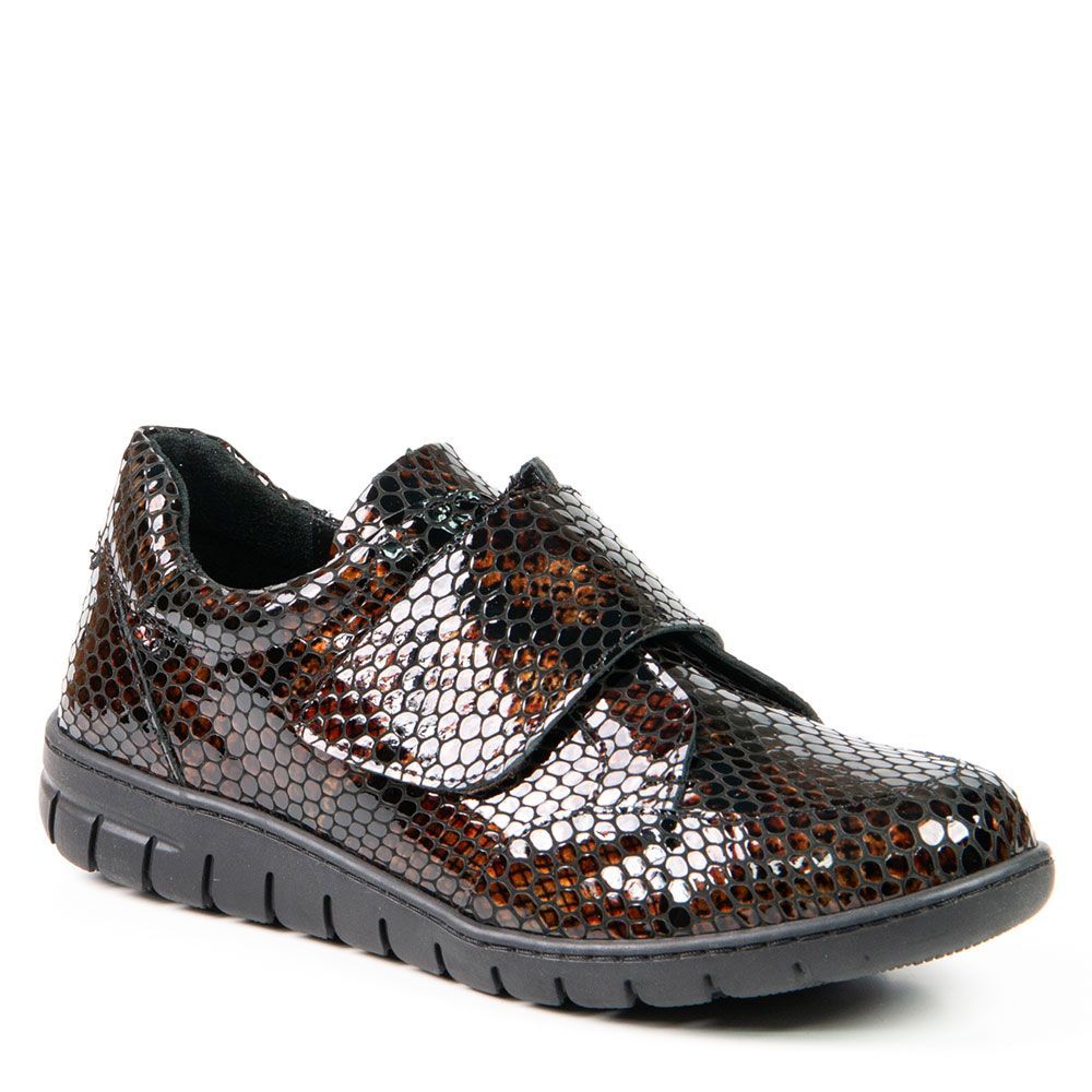PORTO-FINO # ZA-15005 BRUN CROCO VERNIS